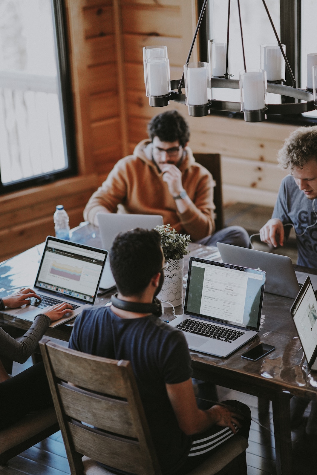 multiple coders at a table